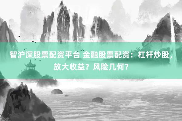 智沪深股票配资平台 金融股票配资：杠杆炒股，放大收益？风险几何？