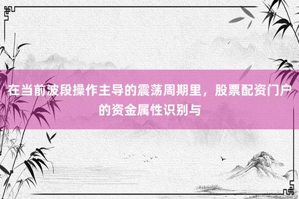 在当前波段操作主导的震荡周期里，股票配资门户的资金属性识别与