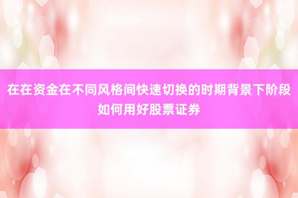 在在资金在不同风格间快速切换的时期背景下阶段如何用好股票证券