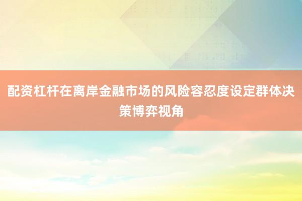 配资杠杆在离岸金融市场的风险容忍度设定群体决策博弈视角