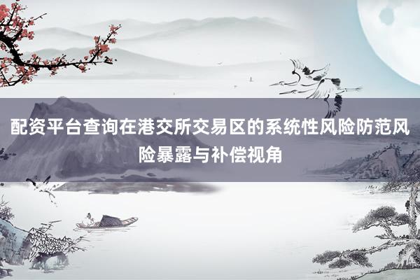 配资平台查询在港交所交易区的系统性风险防范风险暴露与补偿视角