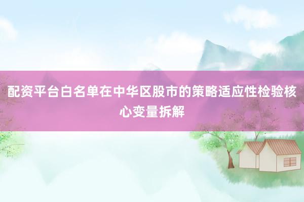 配资平台白名单在中华区股市的策略适应性检验核心变量拆解