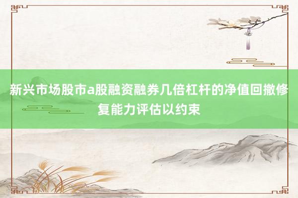 新兴市场股市a股融资融券几倍杠杆的净值回撤修复能力评估以约束